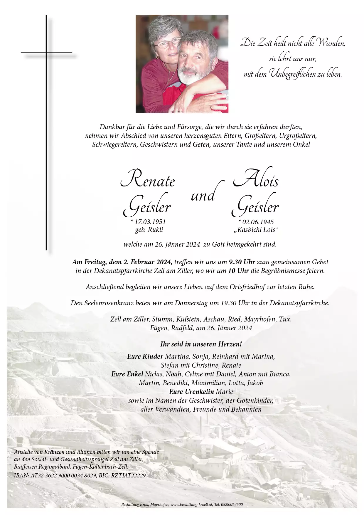 Parte von Renate und Alois Geisler